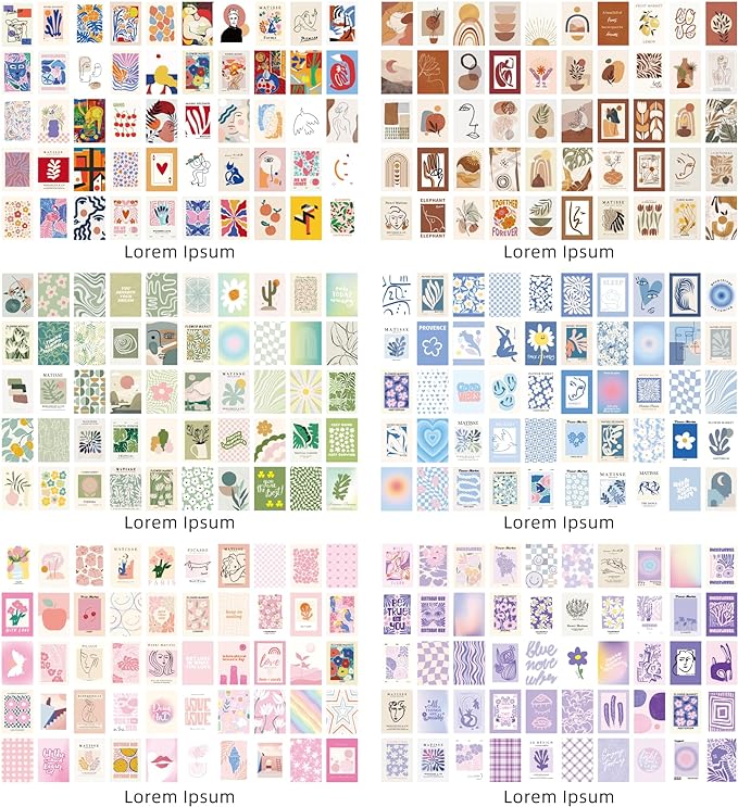 emmoolife 300 Sheets Aesthetic Scrapbook Paper, Retro Boho Pastel Wall Collage - Image 3