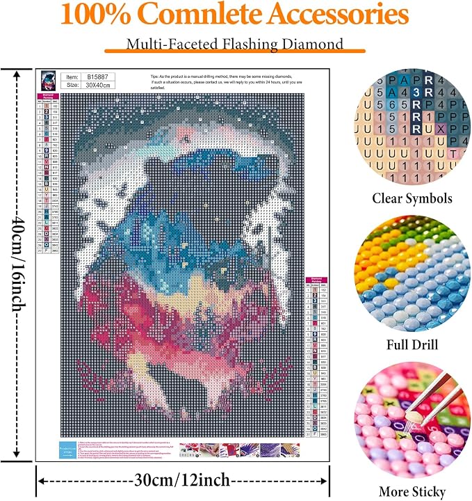 Offito Bear Diamond Art Kits for Adults, Forest Polar Bear Diamond Painting - Image 4