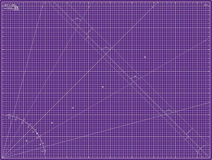 Elan Cutting Mat A0 Pink & Purple, Extra Large Self Healing Cutting Mat 36 x 48 - Image 2