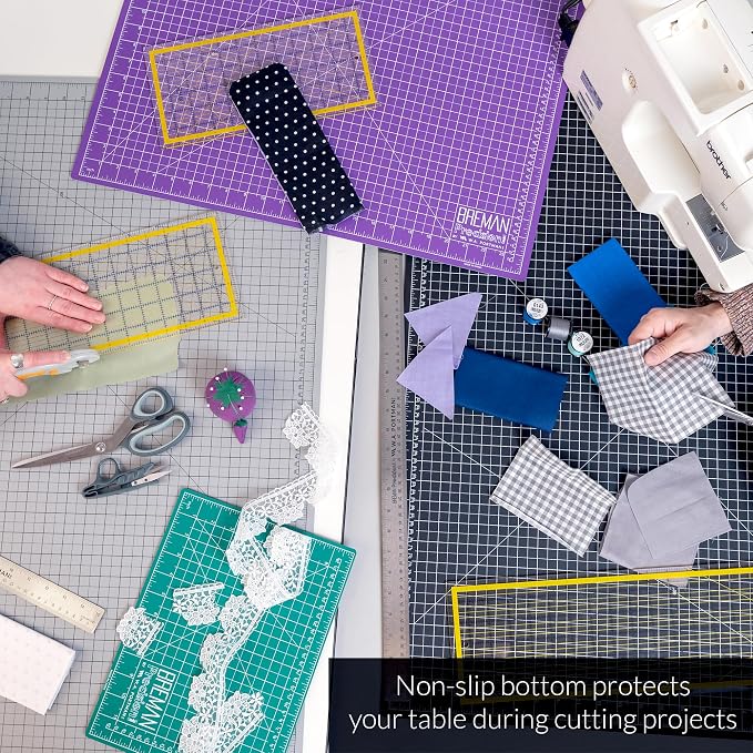Breman Precision 9x12 Inch Self Healing Cutting Mat – 2-Sided 5-Ply PVC - Image 3