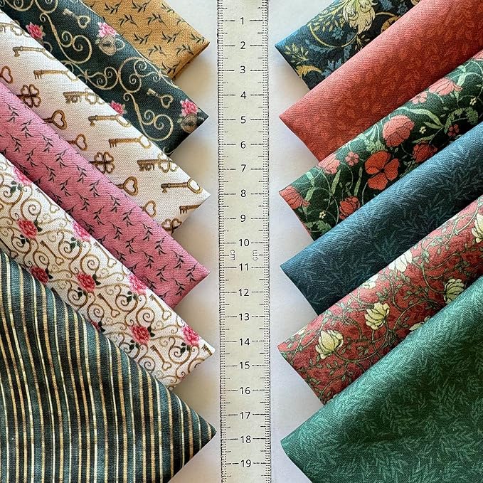 Vintage Floral & Botanical Cotton Fabric Bundle – 60 Pre-Cut Squares, 100% - Image 4