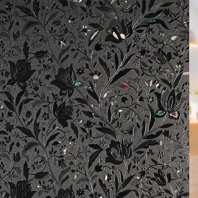 rabbitgoo Total Blackout Window Film, 29.5" x 157.4" | Sun Blocking Light by rabbitgoo