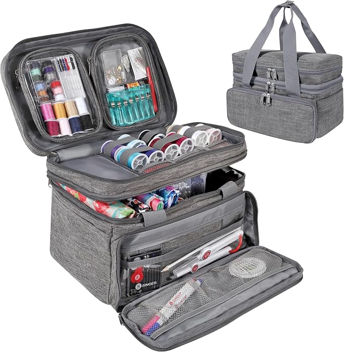 SINGER Sewing Accessories Organizer – Double Layer Portable Sewing Storage Bag by Unknown