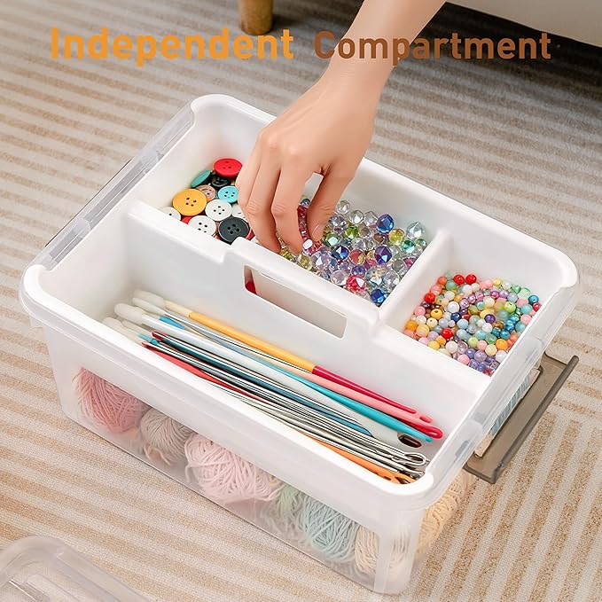 Citylife 17 QT Clear Craft Organizers and Storage Box - Image 4