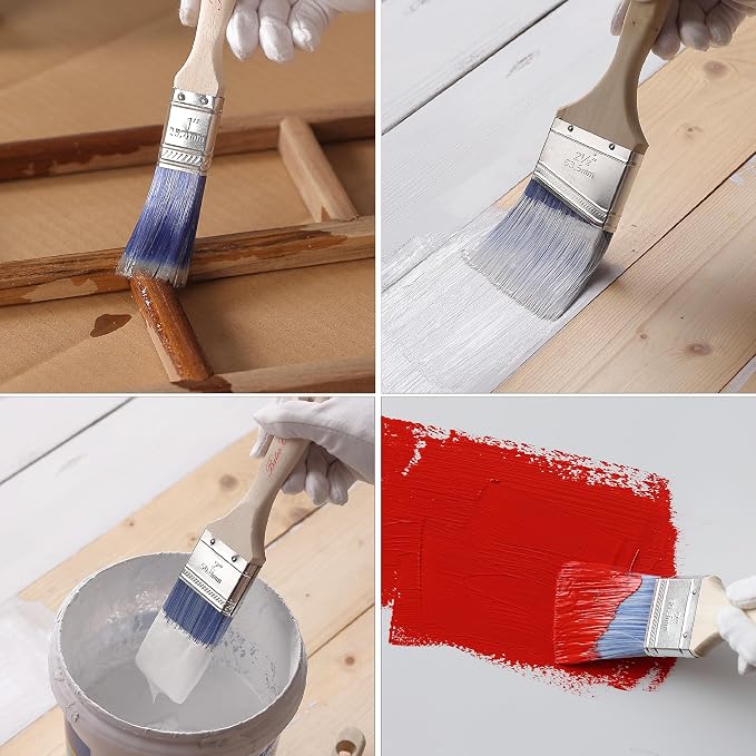 Bates 1.5-Inch Paint Brushes, 6 Pack - Image 6