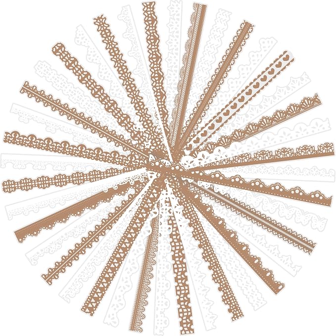 160 Pcs Transparent Lace Stickers by Obujopal