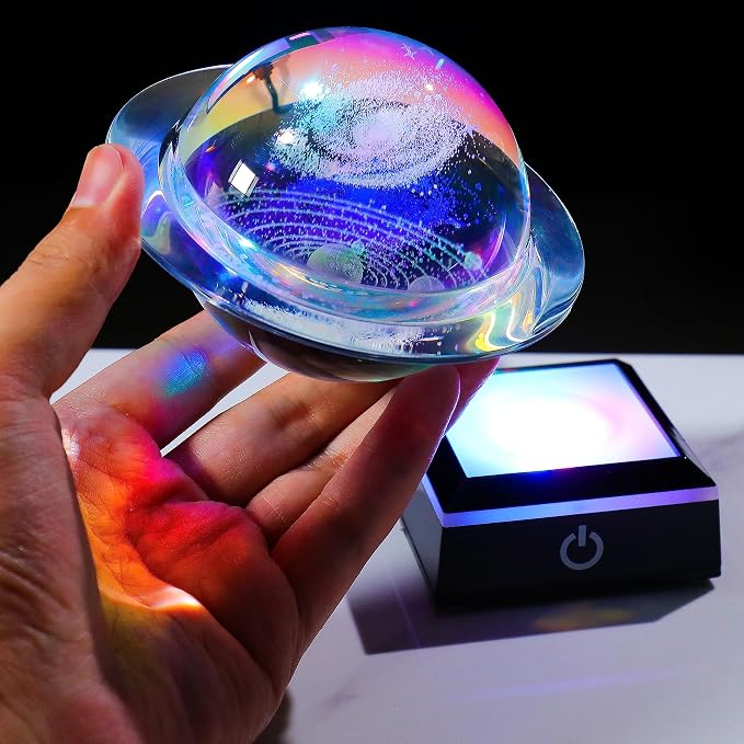 Qianwei 3D Solar System Model Galaxy Crystal Ball Astronomy Gift Room Decor | - Image 7