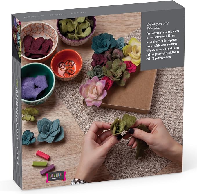 Craft Crush — Felt Succulents Craft Kit — Display Kit — Fun & Easy — Ages 13+ - Image 2
