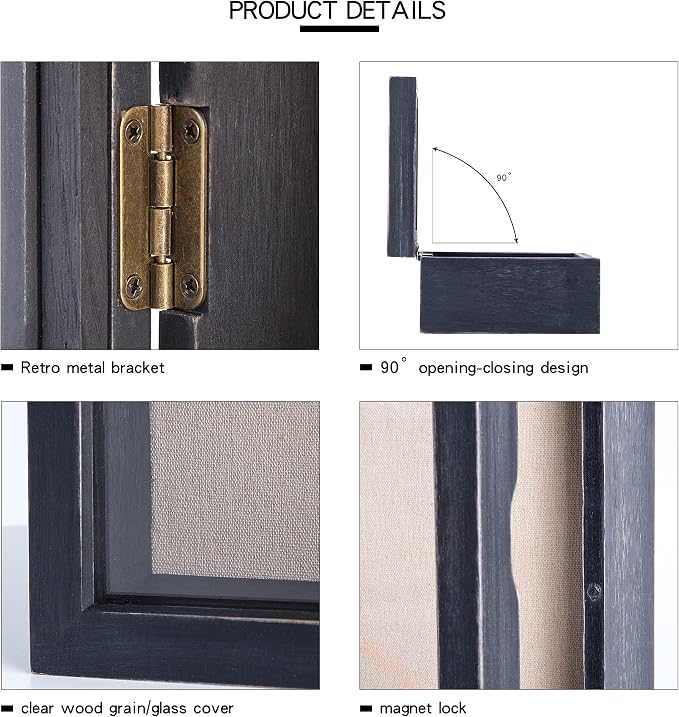 Freezing point Shadow Box Frame 5x12.5 Shadow Box Pin Display Case Cabinet - Image 5