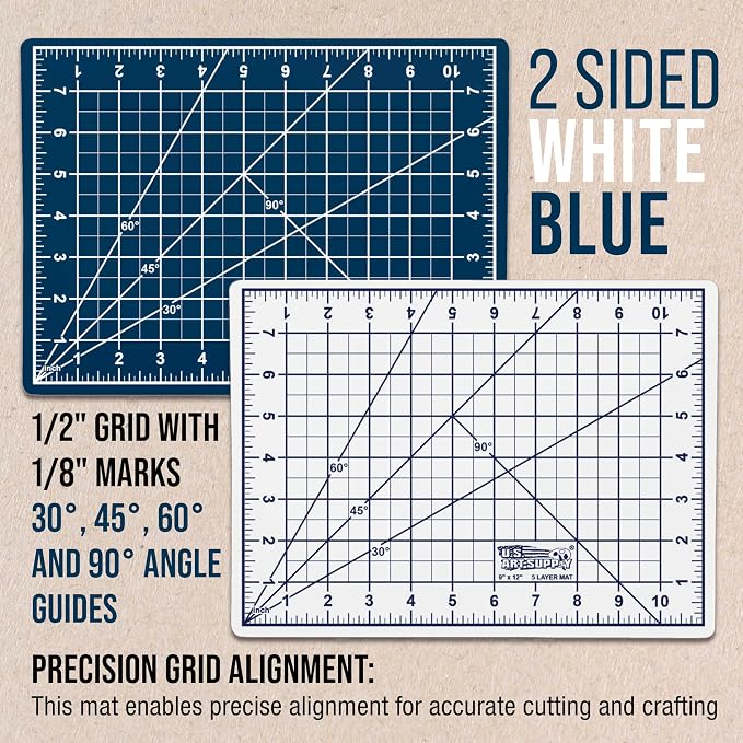 U.S. Art Supply 9" x 12" Self-Healing Cutting Mat 5-Ply - Image 3