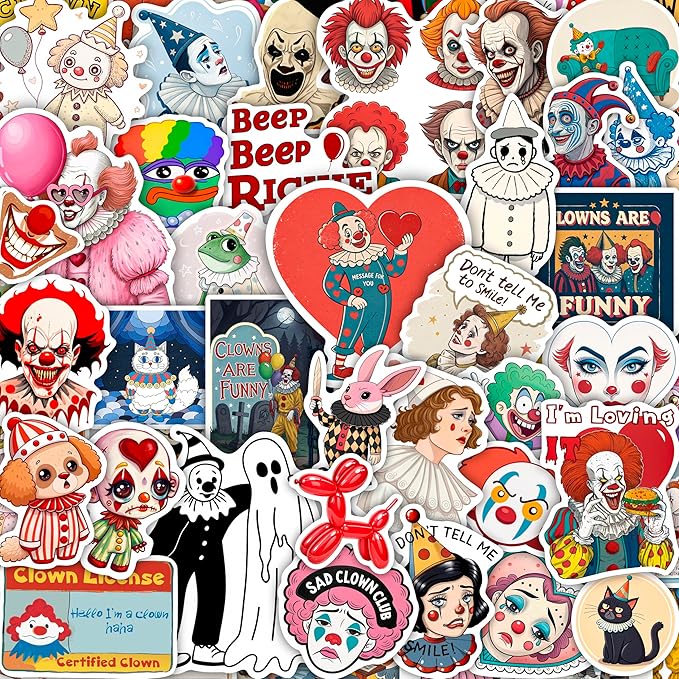 BulbaCraft 100Pcs Clown Stickers by BulbaCraft