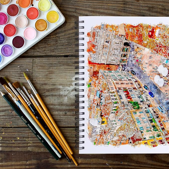 FIXSMITH 9"X12" Sketch Book | 200 Sheets Sketchbook| 2 Pack |Acid Free Drawing - Image 8