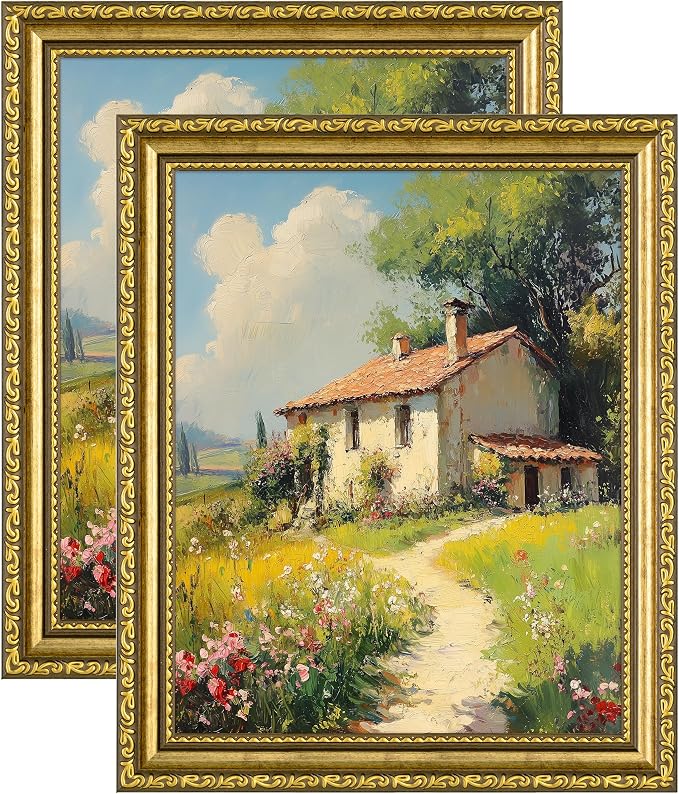 eletecpro 8x10 Vintage Picture Frame, Glass Cover, Horizontal or Vertical by eletecpro
