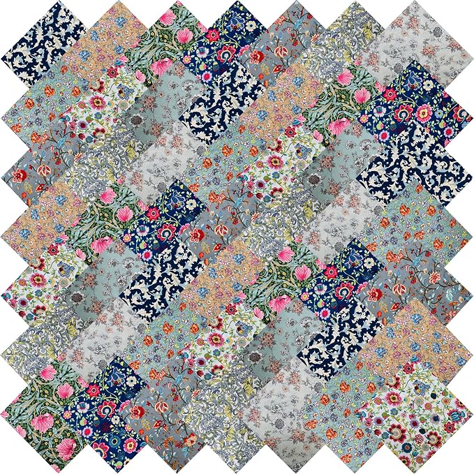 8"x8" 50pcs Cotton Fabric Squares by newamishquilt