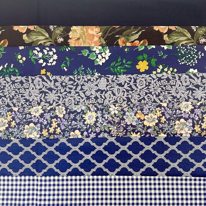 Cotton Fabric DIY Making Supplies Quilting Patchwork Fabric Fat Quarter Bundles by Antetek