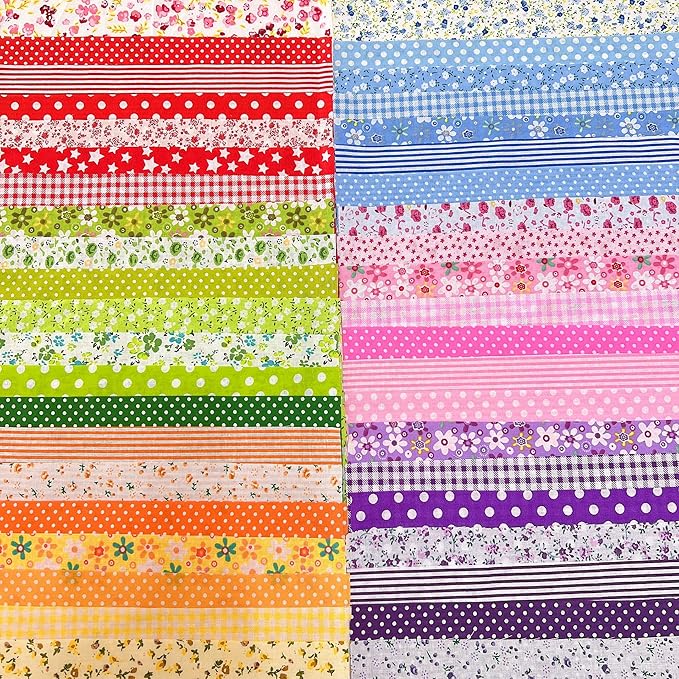 Cotton Fabric DIY Making Supplies Quilting Patchwork Fabric Fat Quarter Bundles by Antetek