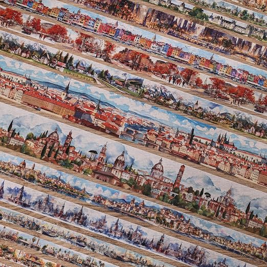 32 Rolls Vintage Washi Tape Set, European Cityscapes - Image 6