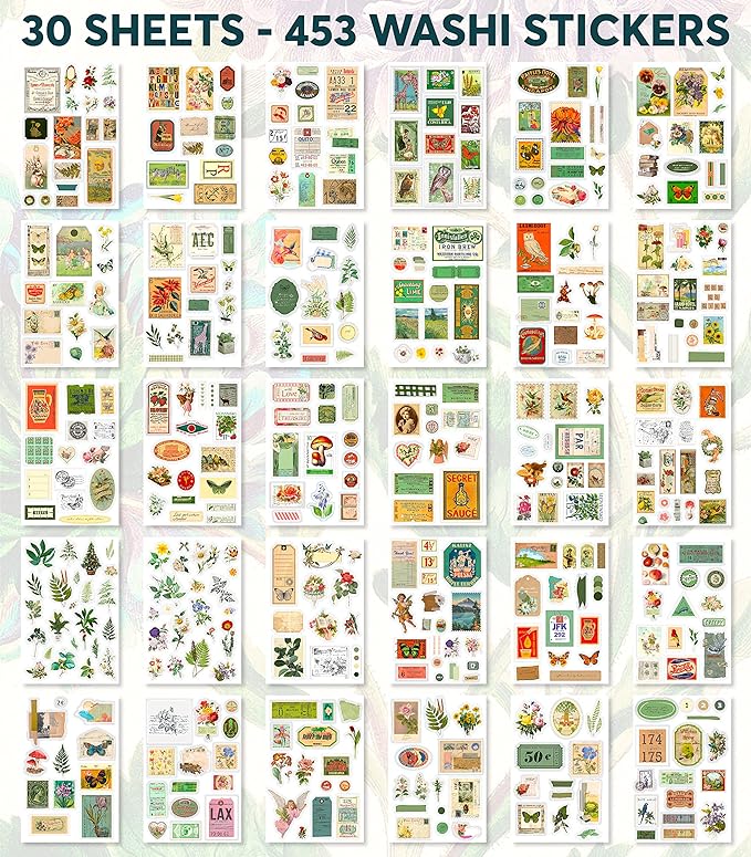 Fayware Washi Vintage Stickers for Scrapbooking - Image 4